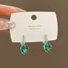 Wholesale Women's Light Luxury Niche Exquisite High Sense Copper Heart Shape Electroplating Love Earrings