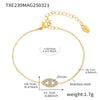 Wholesale Women's Light Luxury Niche Multi Layer Clavicle Necklace And Bracelet Set With Devil's Eye 5A Zircon Made Of Stainless Steel With Electroplating