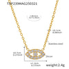 Wholesale Women's Light Luxury Niche Multi Layer Clavicle Necklace And Bracelet Set With Devil's Eye 5A Zircon Made Of Stainless Steel With Electroplating