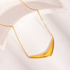 Wholesale Women's Light Luxury Niche Simple High End Versatile V Shaped Stainless Steel Necklace With Pvd Furnace Vacuum Real Gold Plating