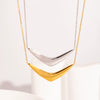 Wholesale Women's Light Luxury Niche Simple High End Versatile V Shaped Stainless Steel Necklace With Pvd Furnace Vacuum Real Gold Plating