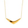 Wholesale Women's Light Luxury Niche Simple High End Versatile V Shaped Stainless Steel Necklace With Pvd Furnace Vacuum Real Gold Plating
