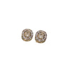 Wholesale Women's Light Luxury Real Gold Electroplated Silver Needle Pearl Zircon Letter Earrings