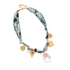 Wholesale Women's Light Luxury Real Gold Plated Handmade Flower Heart Scarf Chain Necklace Accessories