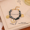 Wholesale Women's Light Luxury Real Gold Plated Handmade Flower Heart Scarf Chain Necklace Accessories