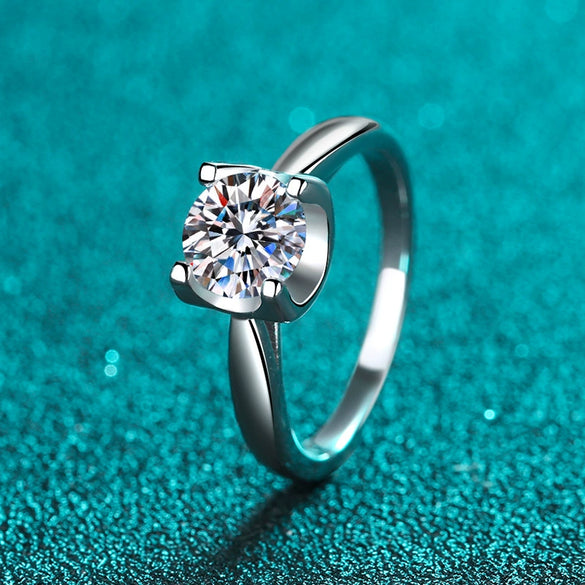 Wholesale Women's Light Luxury Ring S925 Sterling Silver Cow Head Moissanite Electroplating Animals Zodiac