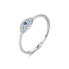 Wholesale Women's Light Luxury S925 Sterling Silver Devil's Eye Microinlay Ring And Bracelet