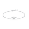 Wholesale Women's Light Luxury S925 Sterling Silver Devil's Eye Microinlay Ring And Bracelet