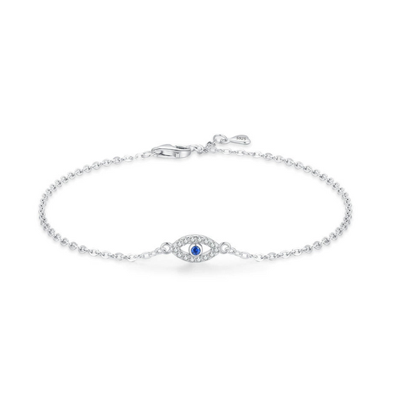 Wholesale Women's Light Luxury S925 Sterling Silver Devil's Eye Microinlay Ring And Bracelet