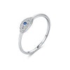 Wholesale Women's Light Luxury S925 Sterling Silver Devil's Eye Microinlay Ring And Bracelet