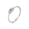 Wholesale Women's Light Luxury S925 Sterling Silver Devil's Eye Microinlay Ring And Bracelet
