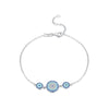 Wholesale Women's Light Luxury S925 Sterling Silver Devil's Eye Microinlay Round Diamond Bracelet