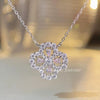 Wholesale Women's Light Luxury S925 Sterling Silver Fourleaf Clover Ochain Necklace With Pink Diamond Design