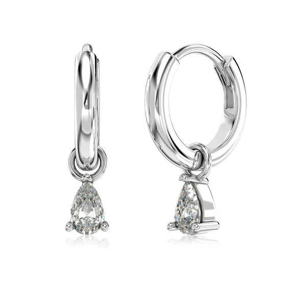 Wholesale Women's Light Luxury S925 Sterling Silver Geometric Heart Pendant Earrings