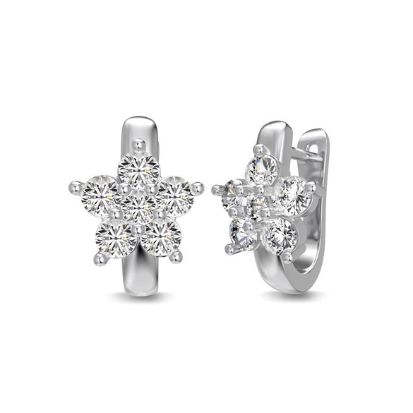 Wholesale Women's Light Luxury S925 Sterling Silver Geometric Heart Pendant Earrings