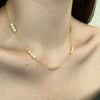 Wholesale Women's Light Luxury S925 Sterling Silver Geometric Round Zirconium Inlay Electroplated Clavicle Necklace