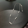 Wholesale Women's Light Luxury S925 Sterling Silver Geometric Round Zirconium Inlay Electroplated Clavicle Necklace