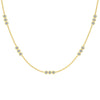 Wholesale Women's Light Luxury S925 Sterling Silver Geometric Round Zirconium Inlay Electroplated Clavicle Necklace