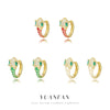 Wholesale Women's Light Luxury S925 Sterling Silver Geometric Snake Micropaved Earrings