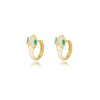 Wholesale Women's Light Luxury S925 Sterling Silver Geometric Snake Micropaved Earrings