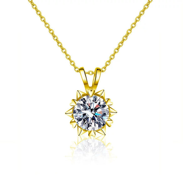 Wholesale Women's Light Luxury S925 Sterling Silver Heartshaped Moissanite Hexagram Pendant Necklace Set With Diamonds And Cross Chain