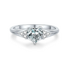 Wholesale Women's Light Luxury S925 Sterling Silver Heartshaped Zircon Inlaid Ring