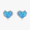 Wholesale Women's Light Luxury S925 Sterling Silver Inlaid Heartshaped Earrings