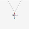 Wholesale Women's Light Luxury S925 Sterling Silver Long Earrings With Colorful Zircon Tassels Geometric Design Platinum Or 18K Gold Electroplated