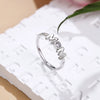 Wholesale Women's Light Luxury S925 Sterling Silver Ring With Letter Design And Zircon Inlaid Electroplated