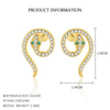 Wholesale Women's Light Luxury S925 Sterling Silver Snake Fashion Earrings With Zirconia