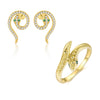 Wholesale Women's Light Luxury S925 Sterling Silver Snake Fashion Earrings With Zirconia