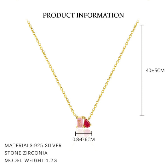 Wholesale Women's Light Luxury S925 Sterling Silver Star Shape Necklace With Zirconia And Cross Chain