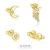 Wholesale Women's Light Luxury S925 Sterling Silver Star Shape Zircon Earrings