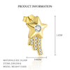 Wholesale Women's Light Luxury S925 Sterling Silver Star Shape Zircon Earrings