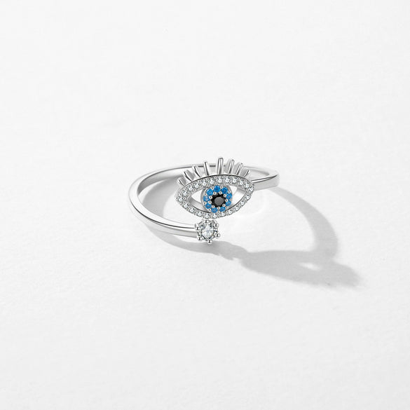 Wholesale Women's Light Luxury Sexy Cute Microinlaid Geometric S925 Sterling Silver Open Ring
