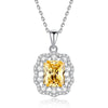 Wholesale Women's Light Luxury Silver 925 Floral Geometric Clavicle Necklace With Diamond Treatment