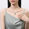 Wholesale Women's Light Luxury Silver 925 Floral Geometric Clavicle Necklace With Diamond Treatment