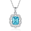 Wholesale Women's Light Luxury Silver 925 Floral Geometric Clavicle Necklace With Diamond Treatment