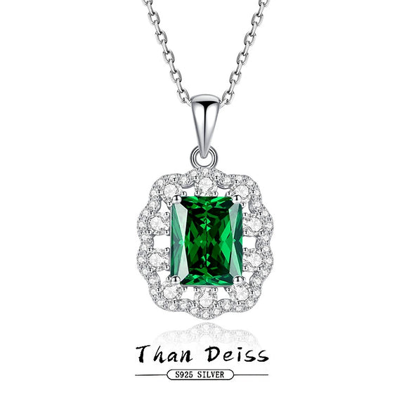 Wholesale Women's Light Luxury Silver 925 Floral Geometric Clavicle Necklace With Diamond Treatment