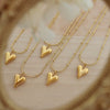 Wholesale Women's Light Luxury Simple Love Necklace 316L Stainless Steel 18K Gold Plated Geometric Design