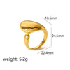 Wholesale Women's Light Luxury Snakeshaped Titanium Steel Geometric Ring With Electroplating