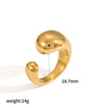 Wholesale Women's Light Luxury Snakeshaped Titanium Steel Geometric Ring With Electroplating