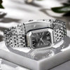 Wholesale Women's Light Luxury Square Quartz Watch Alloy Case And Strap Casual Style Pin Buckle Ordinary Glass Mirror