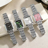 Wholesale Women's Light Luxury Square Quartz Watch Alloy Case And Strap Casual Style Pin Buckle Ordinary Glass Mirror