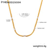 Wholesale Women's Light Luxury Square Zircon Stainless Steel Gold Plated Double Layer Stacked Blade Chain Necklace With Omega Ot Buckle And Geometric Design