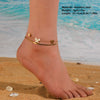 Wholesale Women's Light Luxury Stainless Steel And Titanium Steel Doublelayer Butterfly Inlaid White And Black Shell Anklet
