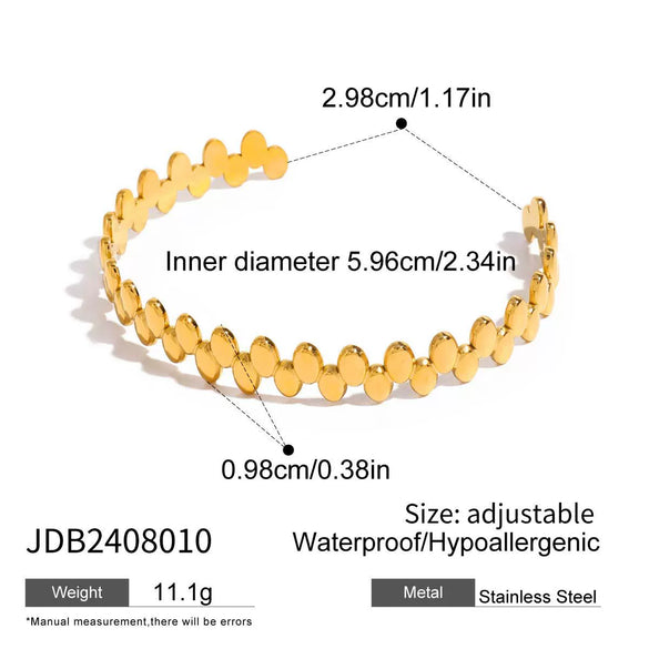 Wholesale Women's Light Luxury Stainless Steel Bracelet With Geometric Pattern And Electroplating