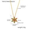 Wholesale Women's Light Luxury Stainless Steel Christmas Snowflake Clavicle Necklace With 5A Super Flash Zircon Pvd Electroplated 18K Gold