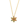 Wholesale Women's Light Luxury Stainless Steel Christmas Snowflake Clavicle Necklace With 5A Super Flash Zircon Pvd Electroplated 18K Gold
