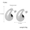 Wholesale Women's Light Luxury 316L Stainless Steel Drop Shaped Zircon Earrings With Geometric Pattern And Pvd Plated Real Gold Inlaid